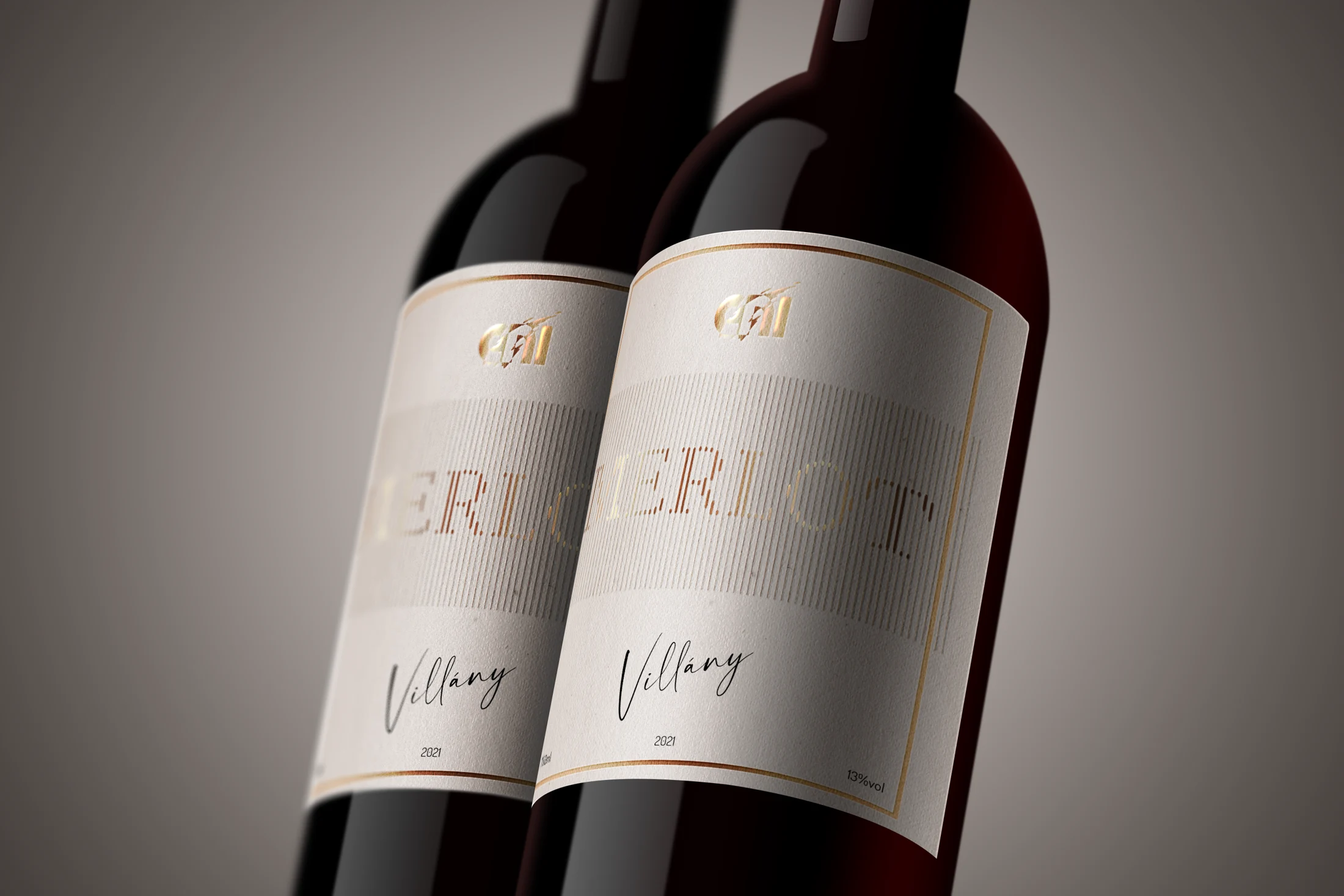 Merlot wine bottle packaging